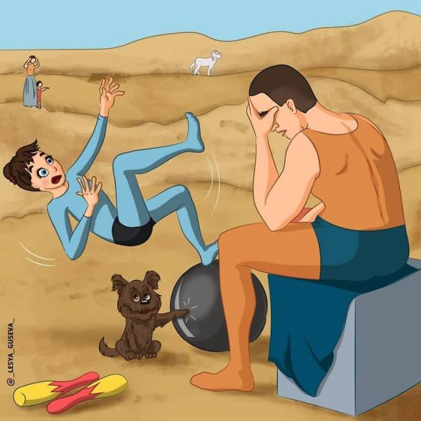 Hoạ sĩ vẽ lại hậu trường của những bức tranh nổi tiếng khiến ai cũng bật cười Hoạ sĩ vẽ lại hậu trường của những bức tranh nổi tiếng khiến ai cũng bật cười