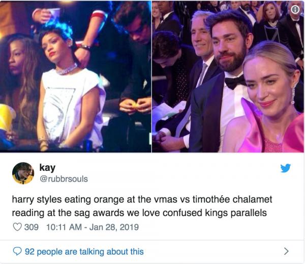 Người người xúng xính lễ trao giải còn Timothée Chalamet lại cặm cụi đọc cái gì đây? Người người xúng xính lễ trao giải còn Timothée Chalamet lại cặm cụi đọc cái gì đây?