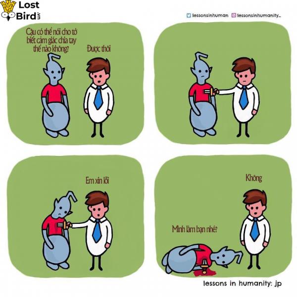 Vui một chút với bộ tranh: Khi người Trái Đất dạy người ngoài hành tinh về nhân tình thế thái Vui một chút với bộ tranh: Khi người Trái Đất dạy người ngoài hành tinh về nhân tình thế thái