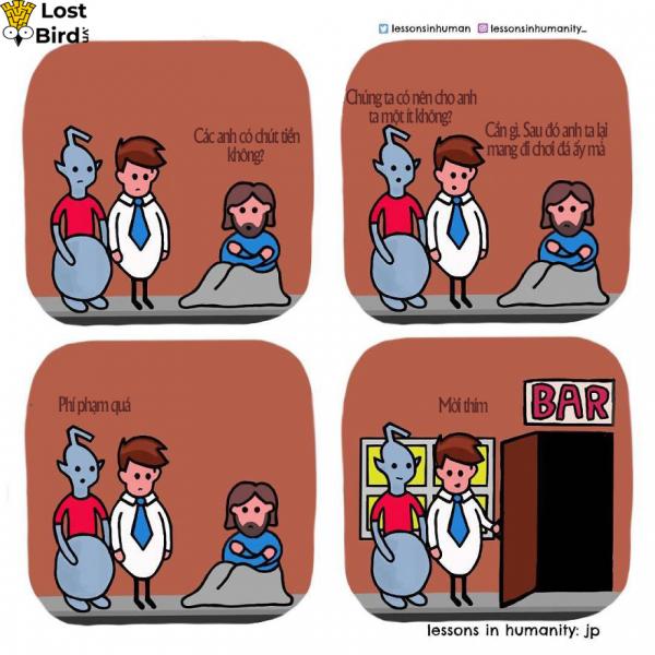 Vui một chút với bộ tranh: Khi người Trái Đất dạy người ngoài hành tinh về nhân tình thế thái Vui một chút với bộ tranh: Khi người Trái Đất dạy người ngoài hành tinh về nhân tình thế thái