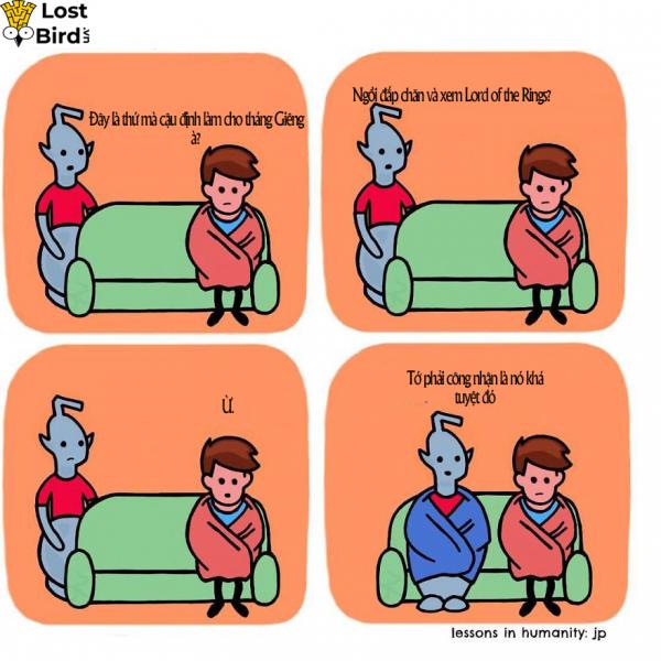 Vui một chút với bộ tranh: Khi người Trái Đất dạy người ngoài hành tinh về nhân tình thế thái Vui một chút với bộ tranh: Khi người Trái Đất dạy người ngoài hành tinh về nhân tình thế thái