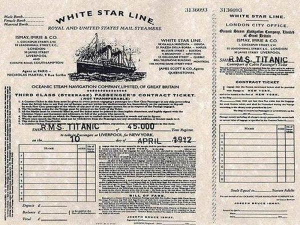 Chùm ảnh lịch sử ít người biết: Vé tàu Titanic, ca phẫu thuật thẩm mỹ đầu tiên trên thế giới Chùm ảnh lịch sử ít người biết: Vé tàu Titanic, ca phẫu thuật thẩm mỹ đầu tiên trên thế giới