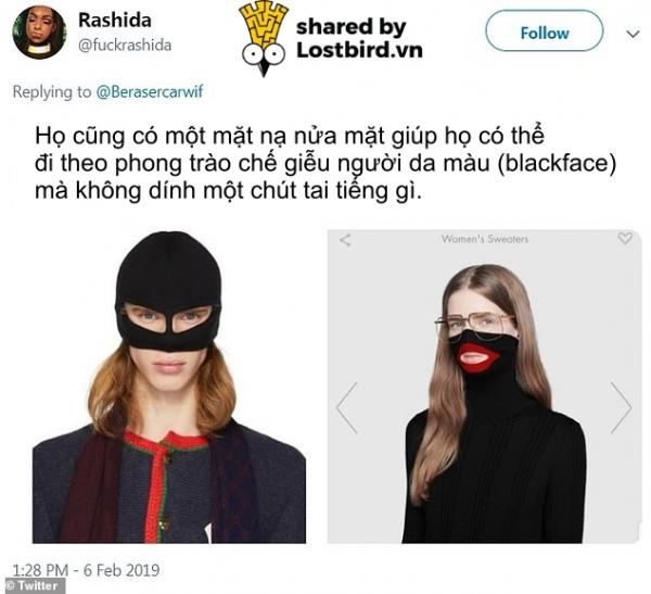 Gucci phải lên tiếng xin lỗi vì thiết kế áo mang hướng phân biệt chủng tộc của mình Gucci phải lên tiếng xin lỗi vì thiết kế áo mang hướng phân biệt chủng tộc của mình