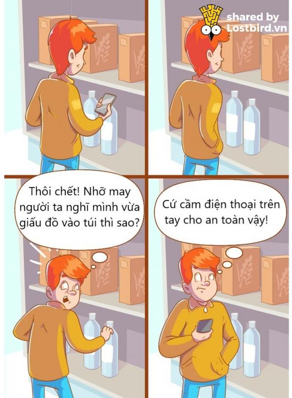 Bộ tranh hài hước: Ba cái chuyện linh tinh khó xử ai cũng gặp phải lúc đi mua sắm Bộ tranh hài hước: Ba cái chuyện linh tinh khó xử ai cũng gặp phải lúc đi mua sắm