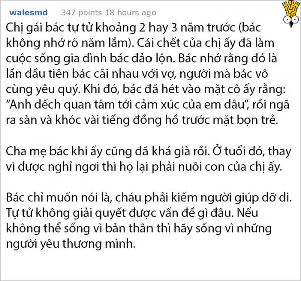 Chàng trai trầm cảm đăng hình lên Reddit để bị chế giễu nhưng lại nhận được kết quả bất ngờ Chàng trai trầm cảm đăng hình lên Reddit để bị chế giễu nhưng lại nhận được kết quả bất ngờ