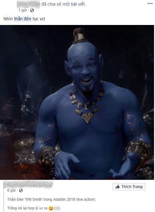 Aladdin 2019: Các fan 'hoảng hốt' trước tạo hình thần đèn 'to và xanh' của Will Smith Aladdin 2019: Các fan 'hoảng hốt' trước tạo hình thần đèn 'to và xanh' của Will Smith