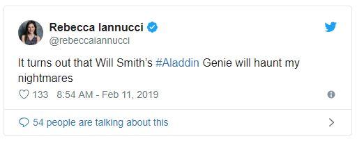 Aladdin 2019: Các fan 'hoảng hốt' trước tạo hình thần đèn 'to và xanh' của Will Smith Aladdin 2019: Các fan 'hoảng hốt' trước tạo hình thần đèn 'to và xanh' của Will Smith