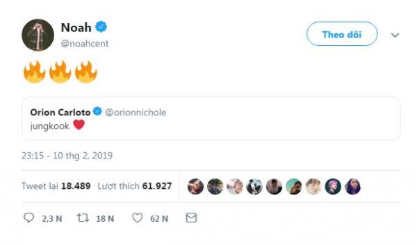 Ra mà xem Noah Centineo - mỹ nam vạn người mê nhà Netflix vừa vào hội fanboy Jungkook này! Ra mà xem Noah Centineo - mỹ nam vạn người mê nhà Netflix vừa vào hội fanboy Jungkook này!