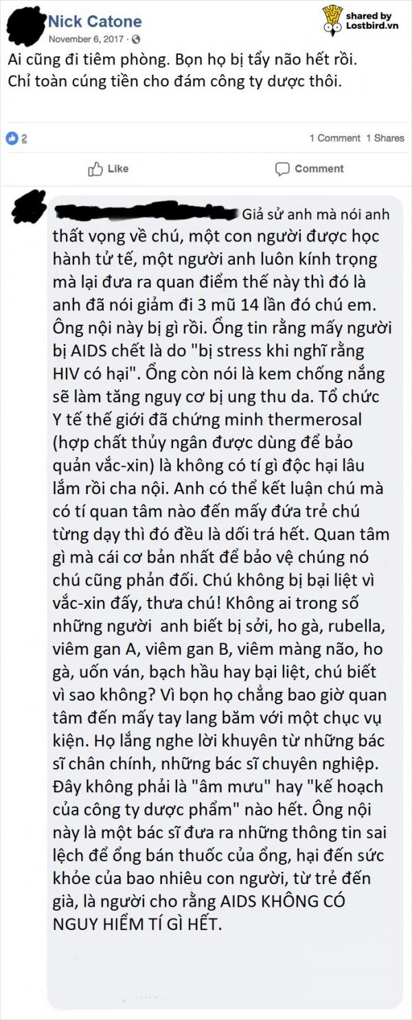 Khi những anti-vaxxer lên tiếng và phần còn lại của thế giới đáp trả họ Khi những anti-vaxxer lên tiếng và phần còn lại của thế giới đáp trả họ