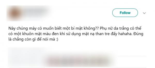 Mặt nạ từ than tre đang bị tẩy chay nặng nề vì... phân biệt chủng tộc Mặt nạ từ than tre đang bị tẩy chay nặng nề vì... phân biệt chủng tộc
