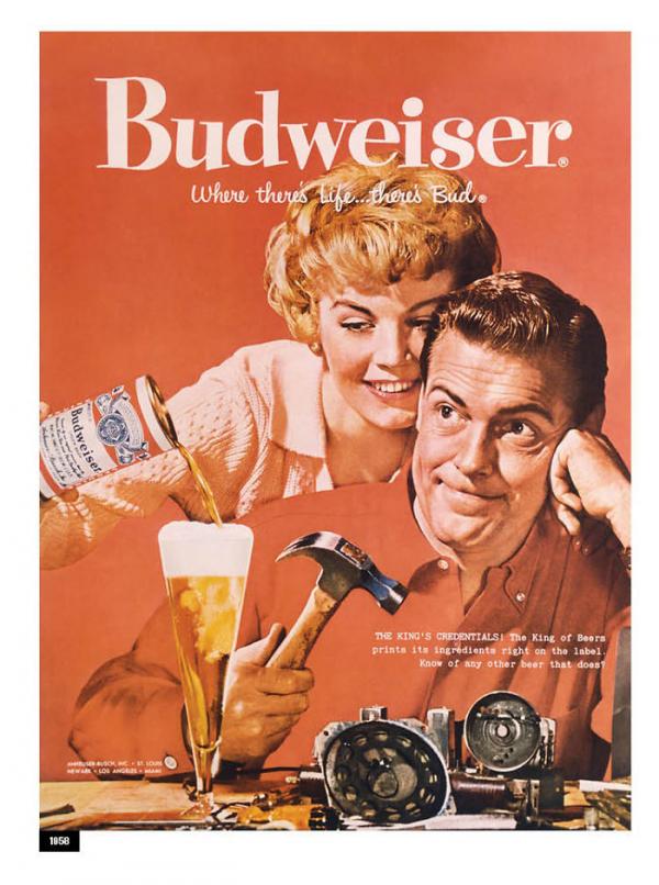 Bia Budweiser vẽ lại những hình quảng cáo phân biệt giới từ hồi thập niên 50 - 60 Bia Budweiser vẽ lại những hình quảng cáo phân biệt giới từ hồi thập niên 50 - 60