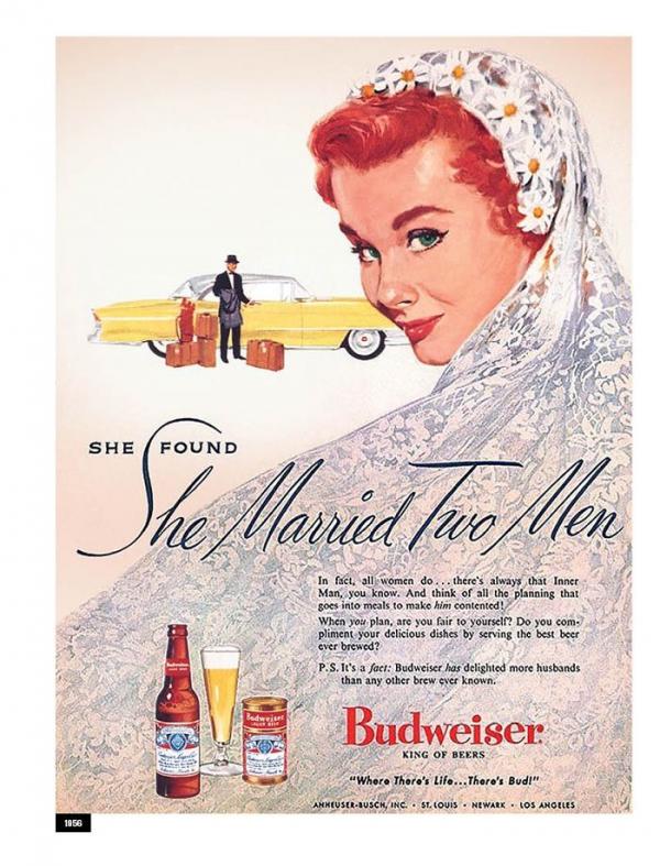 Bia Budweiser vẽ lại những hình quảng cáo phân biệt giới từ hồi thập niên 50 - 60 Bia Budweiser vẽ lại những hình quảng cáo phân biệt giới từ hồi thập niên 50 - 60