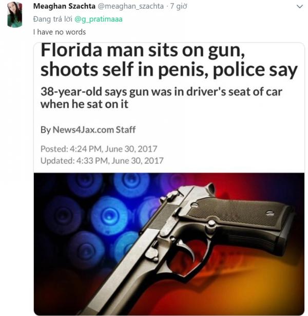 Cùng trào lưu 'Florida Man', khám phá xem độ khìn khìn của bạn là kiểu người Florida nào? Cùng trào lưu 'Florida Man', khám phá xem độ khìn khìn của bạn là kiểu người Florida nào?