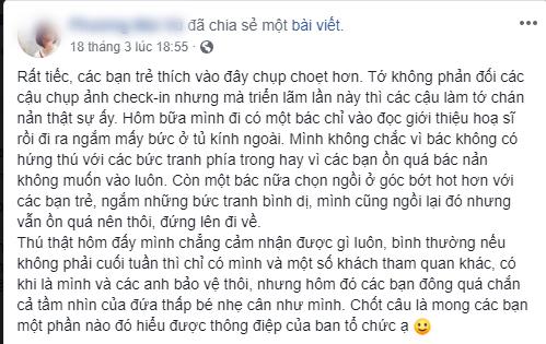 Chụp ảnh check-in khi đi triển lãm sao cho 'thanh lịch', không làm phiền người khác? Chụp ảnh check-in khi đi triển lãm sao cho 'thanh lịch', không làm phiền người khác?