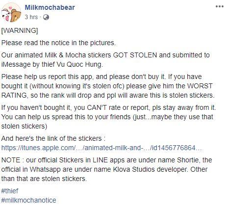 Họa sĩ nước ngoài tố cáo bị người Việt ăn cắp hình ảnh làm sticker, kiếm tiền bất hợp pháp Họa sĩ nước ngoài tố cáo bị người Việt ăn cắp hình ảnh làm sticker, kiếm tiền bất hợp pháp