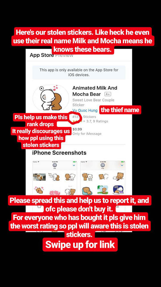 Họa sĩ nước ngoài tố cáo bị người Việt ăn cắp hình ảnh làm sticker, kiếm tiền bất hợp pháp Họa sĩ nước ngoài tố cáo bị người Việt ăn cắp hình ảnh làm sticker, kiếm tiền bất hợp pháp