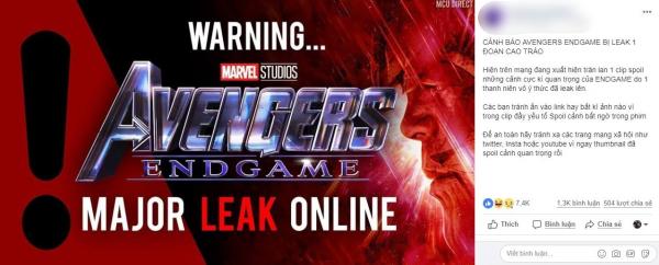 Cảnh báo: 'Avengers: Endgame' bị lộ clip và cốt truyện quan trọng Cảnh báo: 'Avengers: Endgame' bị lộ clip và cốt truyện quan trọng