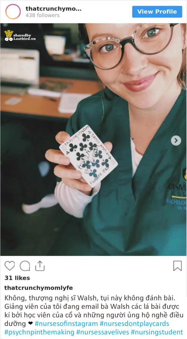 Cho rằng y tá lúc nào cũng đánh bài nên không cần nghỉ ngơi, nữ nghị sĩ liền hot trên Instagram Cho rằng y tá lúc nào cũng đánh bài nên không cần nghỉ ngơi, nữ nghị sĩ liền hot trên Instagram