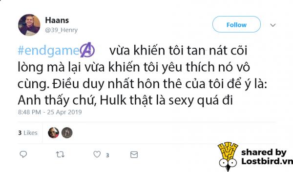 Từ sốt xình xịch với 'bờ mông nước Mỹ', giờ cư dân mạng lại 'chảy nước miếng' với Người khổng lồ xanh trong Avengers: Endgame Từ sốt xình xịch với 'bờ mông nước Mỹ', giờ cư dân mạng lại 'chảy nước miếng' với Người khổng lồ xanh trong Avengers: Endgame