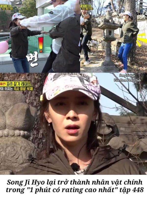 Trớ trêu: Liên tục bị cắt cảnh nhưng Song Ji Hyo lên hình lúc nào là rating 'Running Man' chạm đỉnh lúc đó Trớ trêu: Liên tục bị cắt cảnh nhưng Song Ji Hyo lên hình lúc nào là rating 'Running Man' chạm đỉnh lúc đó
