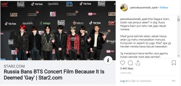 Nhà thuyết giáo người Malaysia đòi đất nước 'cấm cửa' BTS vì cho rằng nhóm là 'hậu duệ của Satan' Nhà thuyết giáo người Malaysia đòi đất nước 'cấm cửa' BTS vì cho rằng nhóm là 'hậu duệ của Satan'