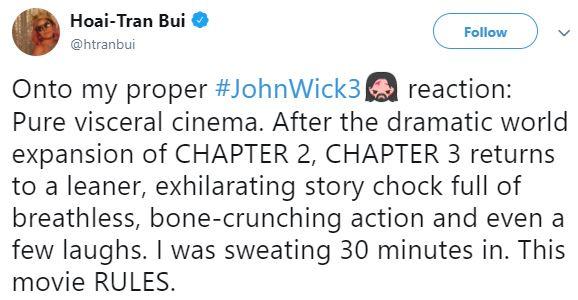Đánh giá sớm 'John Wick 3: Parabellum': Hành động mãn nhãn nhất trong 3 phần Đánh giá sớm 'John Wick 3: Parabellum': Hành động mãn nhãn nhất trong 3 phần