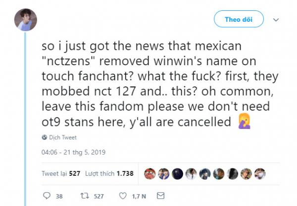 Fan tự hỏi Winwin đã làm gì để bị đối xử bất công như thế này trong concert của NCT 127 ở Mexico Fan tự hỏi Winwin đã làm gì để bị đối xử bất công như thế này trong concert của NCT 127 ở Mexico
