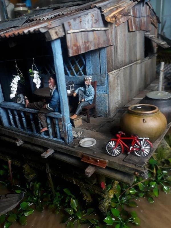 Quê hương miền Tây thu nhỏ đẹp lạ lùng qua bàn tay tài hoa của họa sĩ Lê Xuân Giang Quê hương miền Tây thu nhỏ đẹp lạ lùng qua bàn tay tài hoa của họa sĩ Lê Xuân Giang