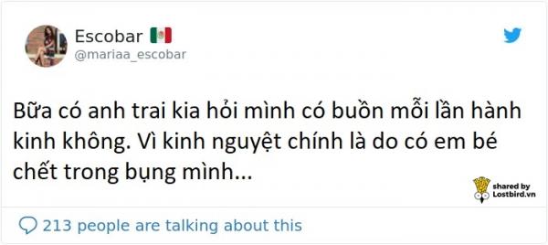 Đừng như các anh trai này, lầm tưởng kinh nguyệt là do... ăn thịt mà có Đừng như các anh trai này, lầm tưởng kinh nguyệt là do... ăn thịt mà có