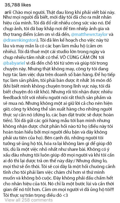 Hotgirl có hơn 2 triệu lượt theo dõi trên Instagram trách móc fan vì không bán nổi 36 cái áo Hotgirl có hơn 2 triệu lượt theo dõi trên Instagram trách móc fan vì không bán nổi 36 cái áo