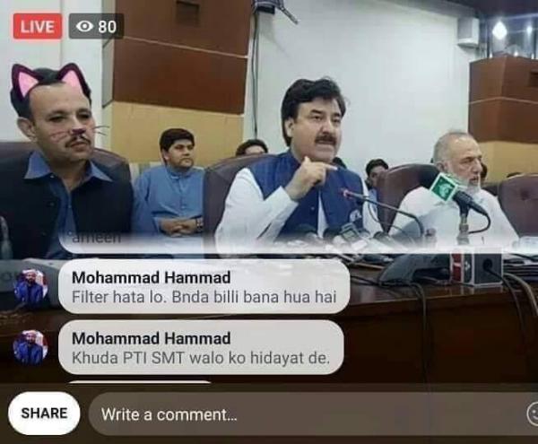 Chính phủ Pakistan vô tình bật hiệu ứng 'mèo cute' khi đang livestream trên Facebook khiến cả thế giới 'cười ngất' Chính phủ Pakistan vô tình bật hiệu ứng 'mèo cute' khi đang livestream trên Facebook khiến cả thế giới 'cười ngất'