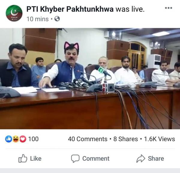 Chính phủ Pakistan vô tình bật hiệu ứng 'mèo cute' khi đang livestream trên Facebook khiến cả thế giới 'cười ngất' Chính phủ Pakistan vô tình bật hiệu ứng 'mèo cute' khi đang livestream trên Facebook khiến cả thế giới 'cười ngất'