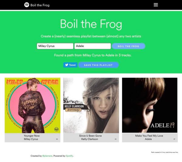 Boil the Frog: Website thú vị của Spotify 'đun sống' người nghe bằng âm nhạc Boil the Frog: Website thú vị của Spotify 'đun sống' người nghe bằng âm nhạc
