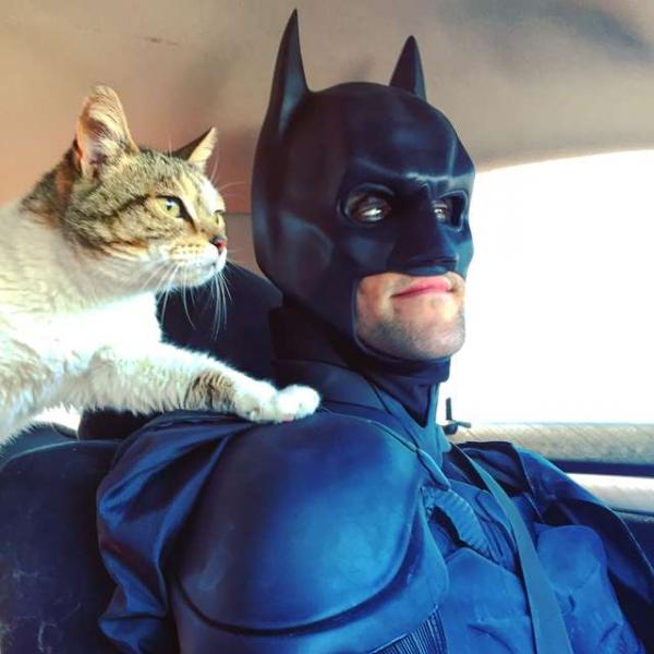 Batman đời thực không bắt tội phạm mà đi cứu những chú chó mèo bị bỏ rơi Batman đời thực không bắt tội phạm mà đi cứu những chú chó mèo bị bỏ rơi