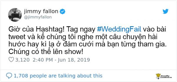 Dạo một vòng Twitter với #WeddingFail - thế giới vẫn luôn có những đám cưới hài hước, drama đến mức khó quên Dạo một vòng Twitter với #WeddingFail - thế giới vẫn luôn có những đám cưới hài hước, drama đến mức khó quên