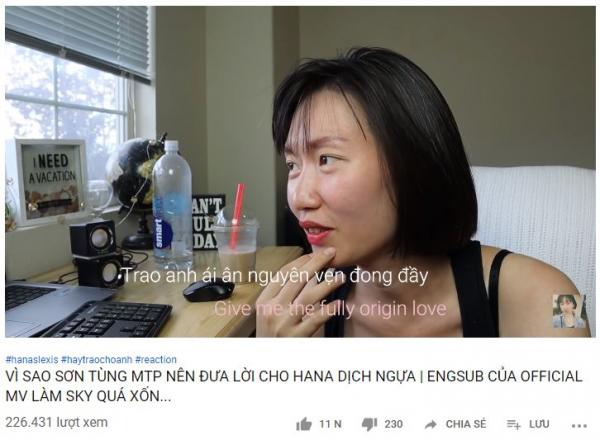 Khẳng định bản dịch tiếng Anh 'Hãy Trao Cho Anh' của Sơn Tùng sai, nữ vlogger dịch lại siêu bác học Khẳng định bản dịch tiếng Anh 'Hãy Trao Cho Anh' của Sơn Tùng sai, nữ vlogger dịch lại siêu bác học