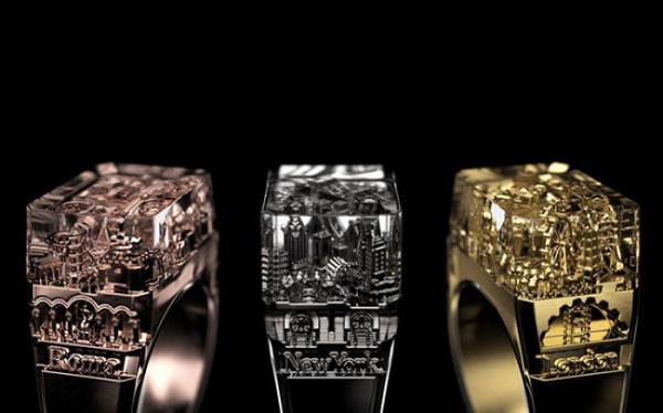 Chiếc nhẫn tí hon chứa đựng được kiến trúc của cả một thành phố rộng lớn Chiếc nhẫn tí hon chứa đựng được kiến trúc của cả một thành phố rộng lớn