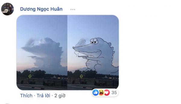 Chỉ một đám mây hình thù kỳ lạ, cả cộng đồng mạng thi nhau thả trí tưởng tượng bay xa Chỉ một đám mây hình thù kỳ lạ, cả cộng đồng mạng thi nhau thả trí tưởng tượng bay xa