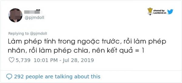 Chỉ có 1 trong 1 triệu người giải đúng phép toán khó nhằn này Chỉ có 1 trong 1 triệu người giải đúng phép toán khó nhằn này