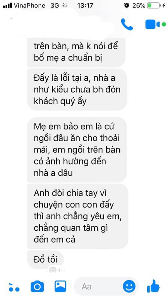Chàng trai chia tay bạn gái vì đưa về ra mắt, nàng chê ngồi chiếu dơ không chịu ăn cùng gia đình Chàng trai chia tay bạn gái vì đưa về ra mắt, nàng chê ngồi chiếu dơ không chịu ăn cùng gia đình