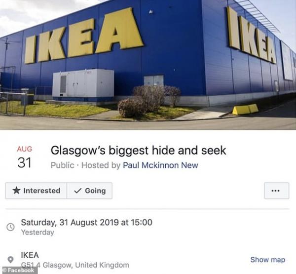 Cảnh sát Scotland được điều động sau khi 3000 người hẹn nhau chơi trốn tìm ở IKEA Cảnh sát Scotland được điều động sau khi 3000 người hẹn nhau chơi trốn tìm ở IKEA