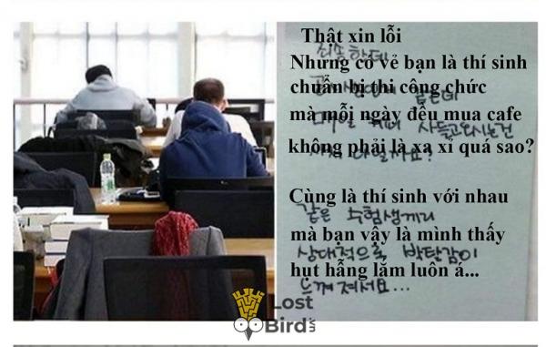 Tuyển tập những mẩu tin nhắn 'hết hồn hà' trong thư viện Hàn Quốc Tuyển tập những mẩu tin nhắn 'hết hồn hà' trong thư viện Hàn Quốc