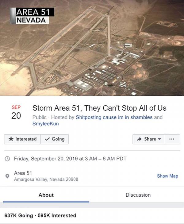 Cập nhật Storm Area 51: Thêm 3 người bị bắt và trở thành cảm hứng cho một bộ phim 'nóng' Cập nhật Storm Area 51: Thêm 3 người bị bắt và trở thành cảm hứng cho một bộ phim 'nóng'