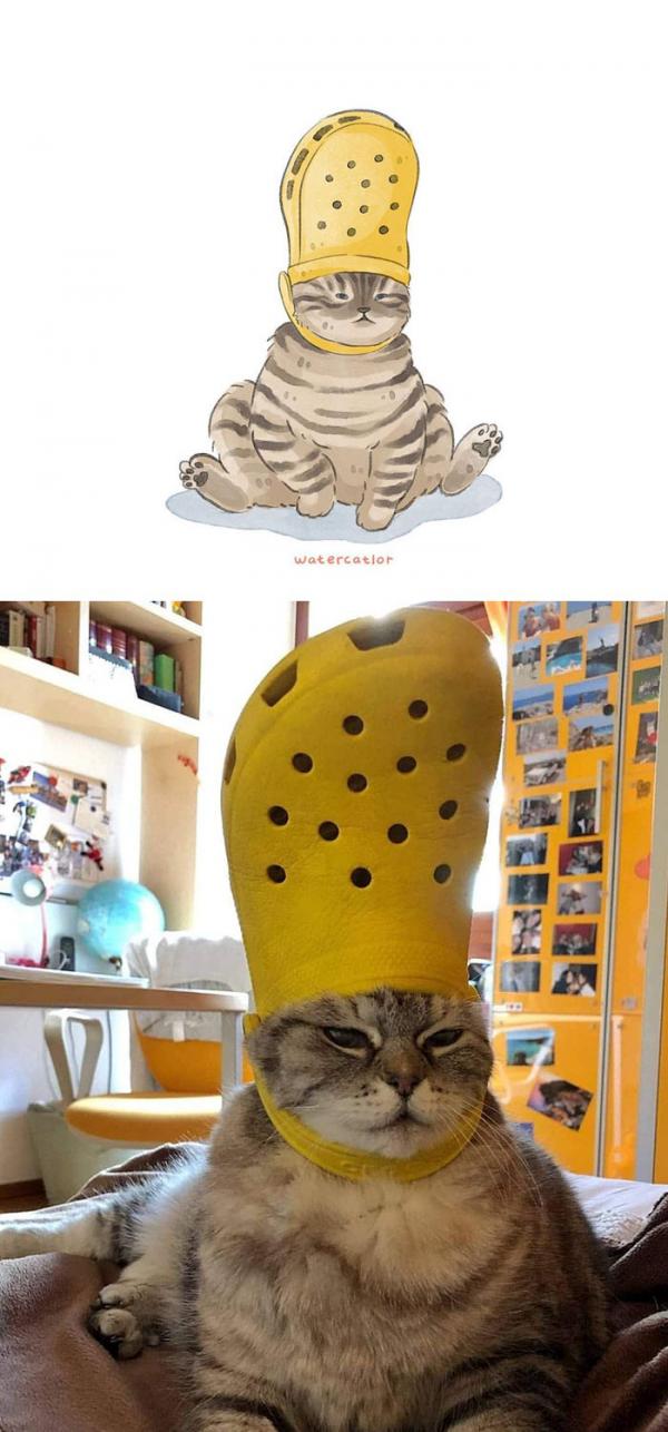 Khi những bức meme mèo trên internet được vẽ lại bằng ‘màu nước’ cute đến lạ Khi những bức meme mèo trên internet được vẽ lại bằng ‘màu nước’ cute đến lạ