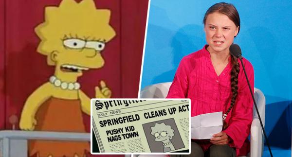 Bất ngờ chưa: 'The Simpsons' lại tiên tri đúng về tương lai, lần này chuyện của Greta Thunberg Bất ngờ chưa: 'The Simpsons' lại tiên tri đúng về tương lai, lần này chuyện của Greta Thunberg