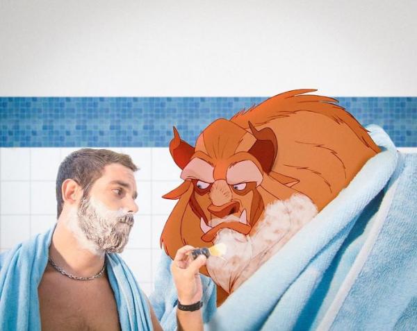 Anh chàng dùng Photoshop để đi chơi cùng với những nhân vật hoạt hình Disney Anh chàng dùng Photoshop để đi chơi cùng với những nhân vật hoạt hình Disney