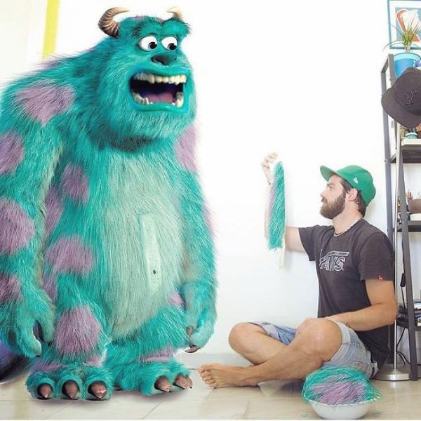 Anh chàng dùng Photoshop để đi chơi cùng với những nhân vật hoạt hình Disney Anh chàng dùng Photoshop để đi chơi cùng với những nhân vật hoạt hình Disney