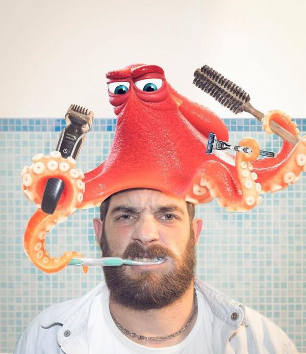 Anh chàng dùng Photoshop để đi chơi cùng với những nhân vật hoạt hình Disney Anh chàng dùng Photoshop để đi chơi cùng với những nhân vật hoạt hình Disney