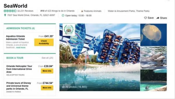 TripAdvisor ngừng bán các loại vé tham quan SeaWorld cùng rất nhiều công viên đại dương khác TripAdvisor ngừng bán các loại vé tham quan SeaWorld cùng rất nhiều công viên đại dương khác