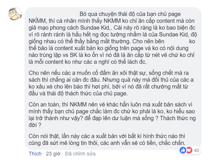 'Lăm le' xuất bản, Những Kẻ Mộng Mơ bị trang Sundae Kids tố đạo nhái và cộng đồng mạng lên án dữ dội 'Lăm le' xuất bản, Những Kẻ Mộng Mơ bị trang Sundae Kids tố đạo nhái và cộng đồng mạng lên án dữ dội